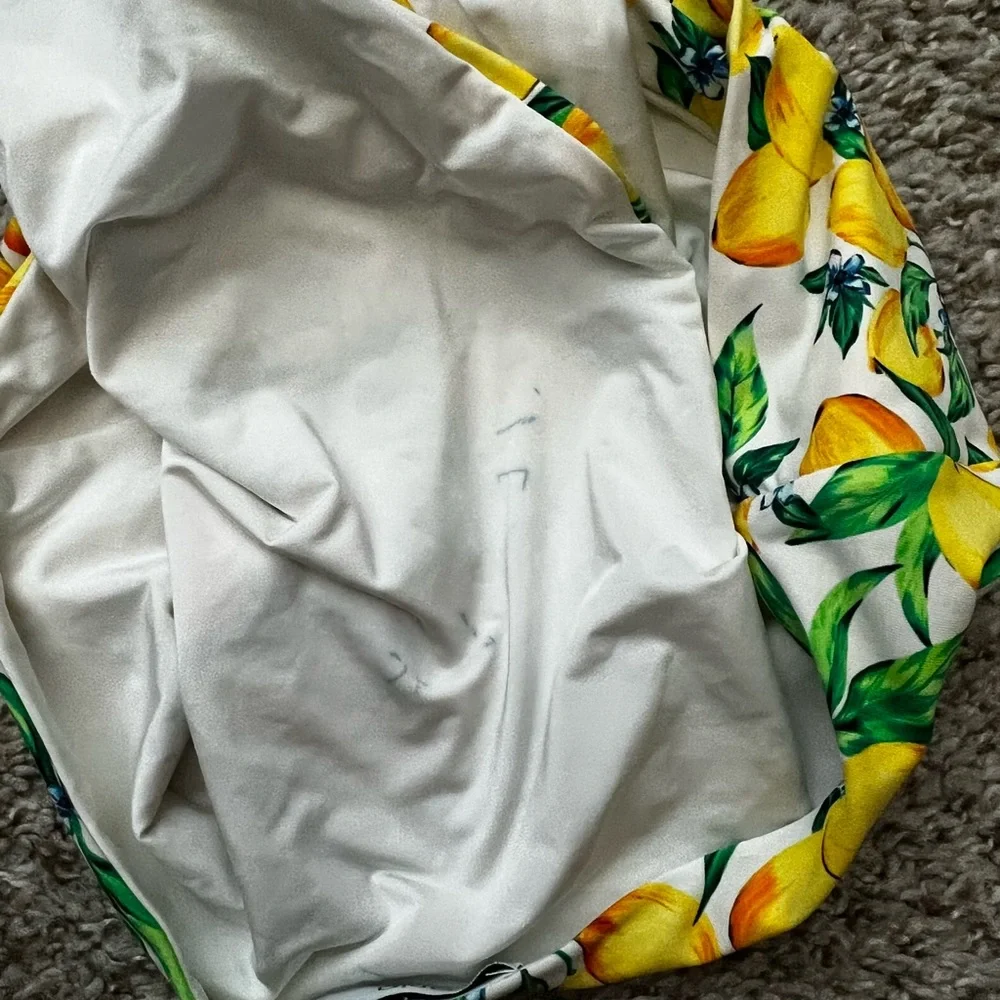 Lemons All Over Onia High Waisted Bikini Bottoms x WeWoreWhat size XS